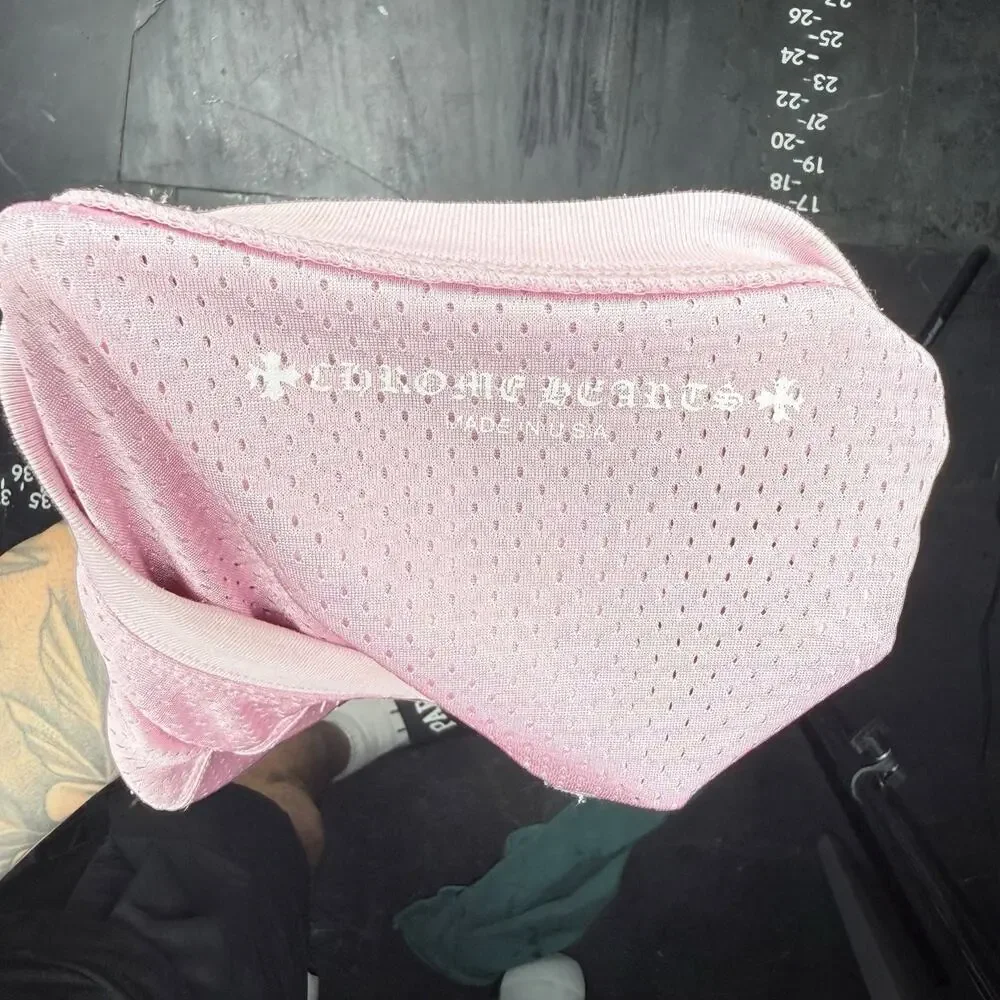 Chrome Hearts Pink 'Love You' Mesh Warm-Up Long Sleeve Jersey - Picture 4 of 8